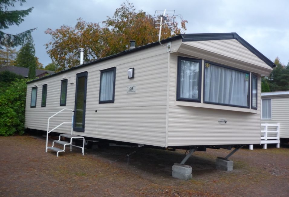 White Trailer type house